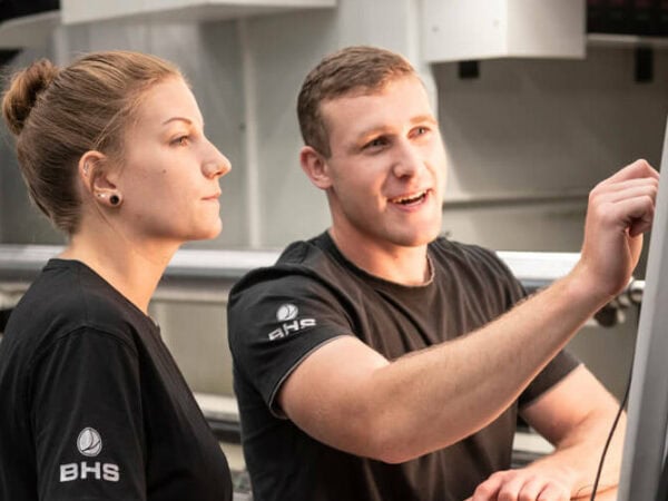 man and woman planning